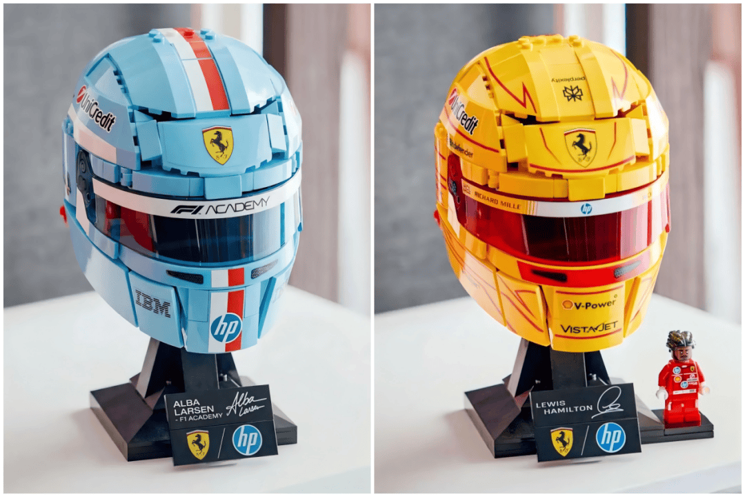 为了拍张照，勒克莱尔戴上了3公斤的乐高头盔！